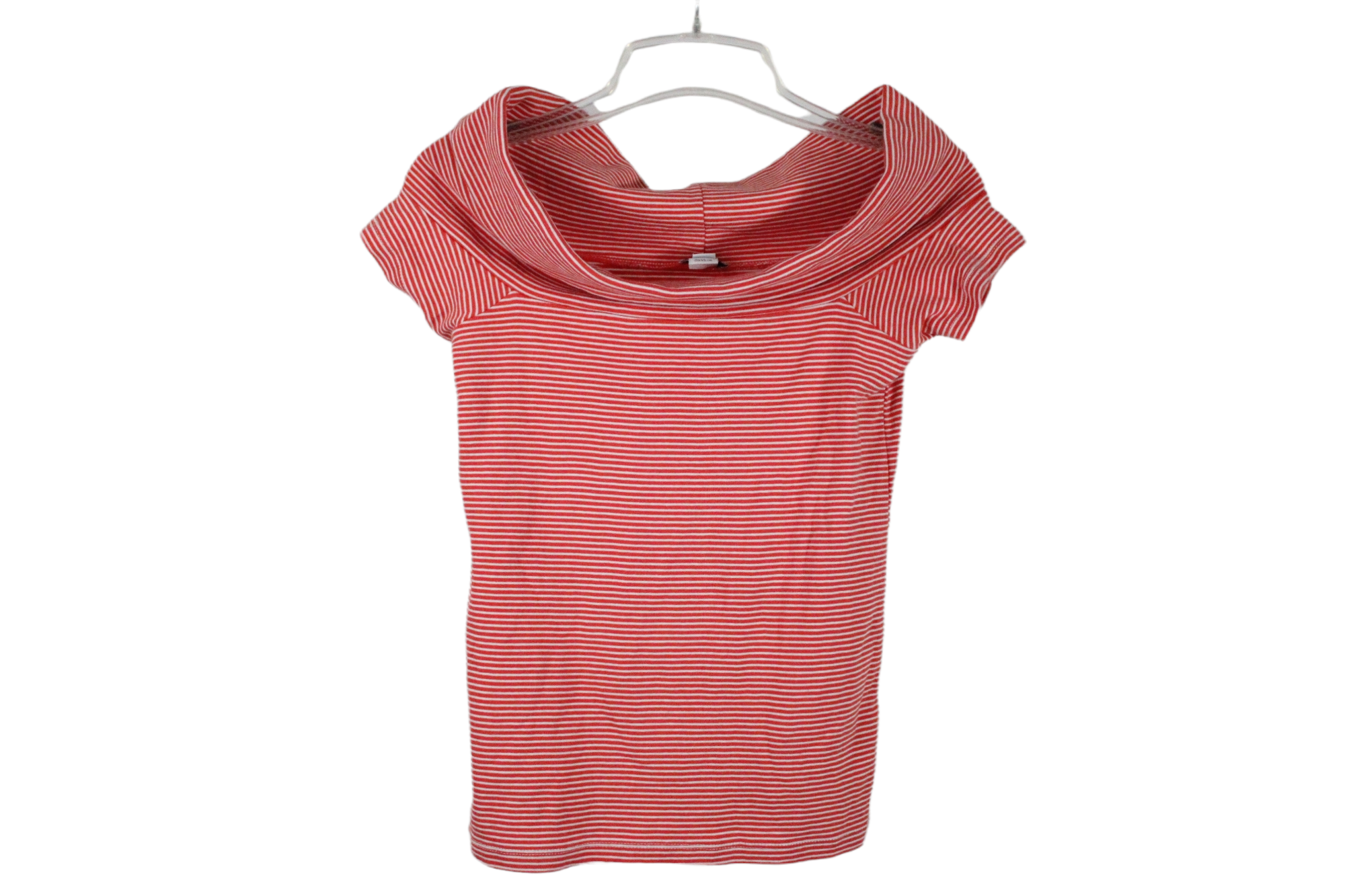 J.Crew Red Striped Off-The-Shoulder Top | XS