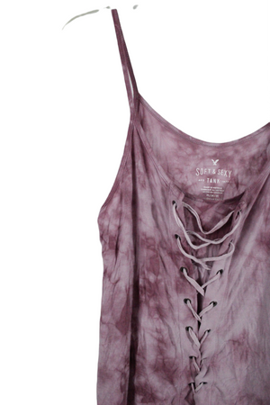 American Eagle Pink Tie Dye Tank | M