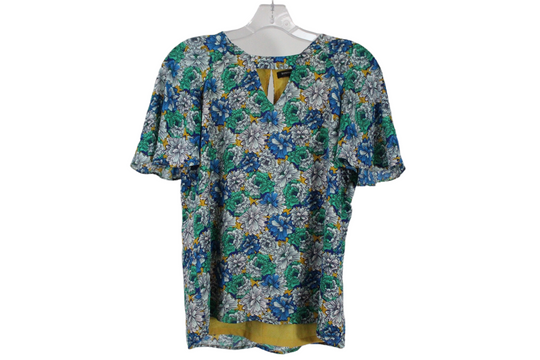 Banana Republic Keyhole Floral Blouse | XS