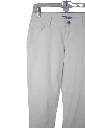 Old Navy Rockstar White Corduroy Pants | 6