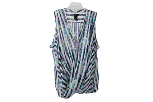 Lane Bryant Purple Striped Blouse | 28