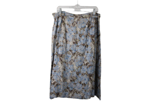 Sag Harbor Brown Floral Skirt | L