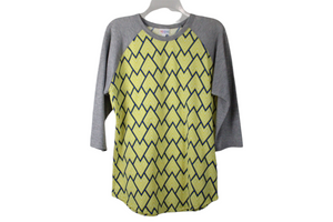 LuLaRoe Yellow Baseball Tee | L