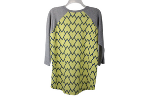 LuLaRoe Yellow Baseball Tee | L