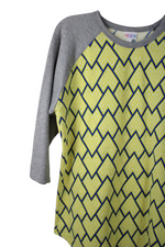 LuLaRoe Yellow Baseball Tee | L