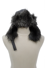 Bailey Wind Aviator Trapper Gray Mélange Wool Hat