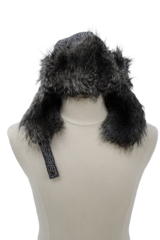 Bailey Wind Aviator Trapper Gray Mélange Wool Hat