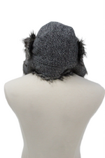 Bailey Wind Aviator Trapper Gray Mélange Wool Hat