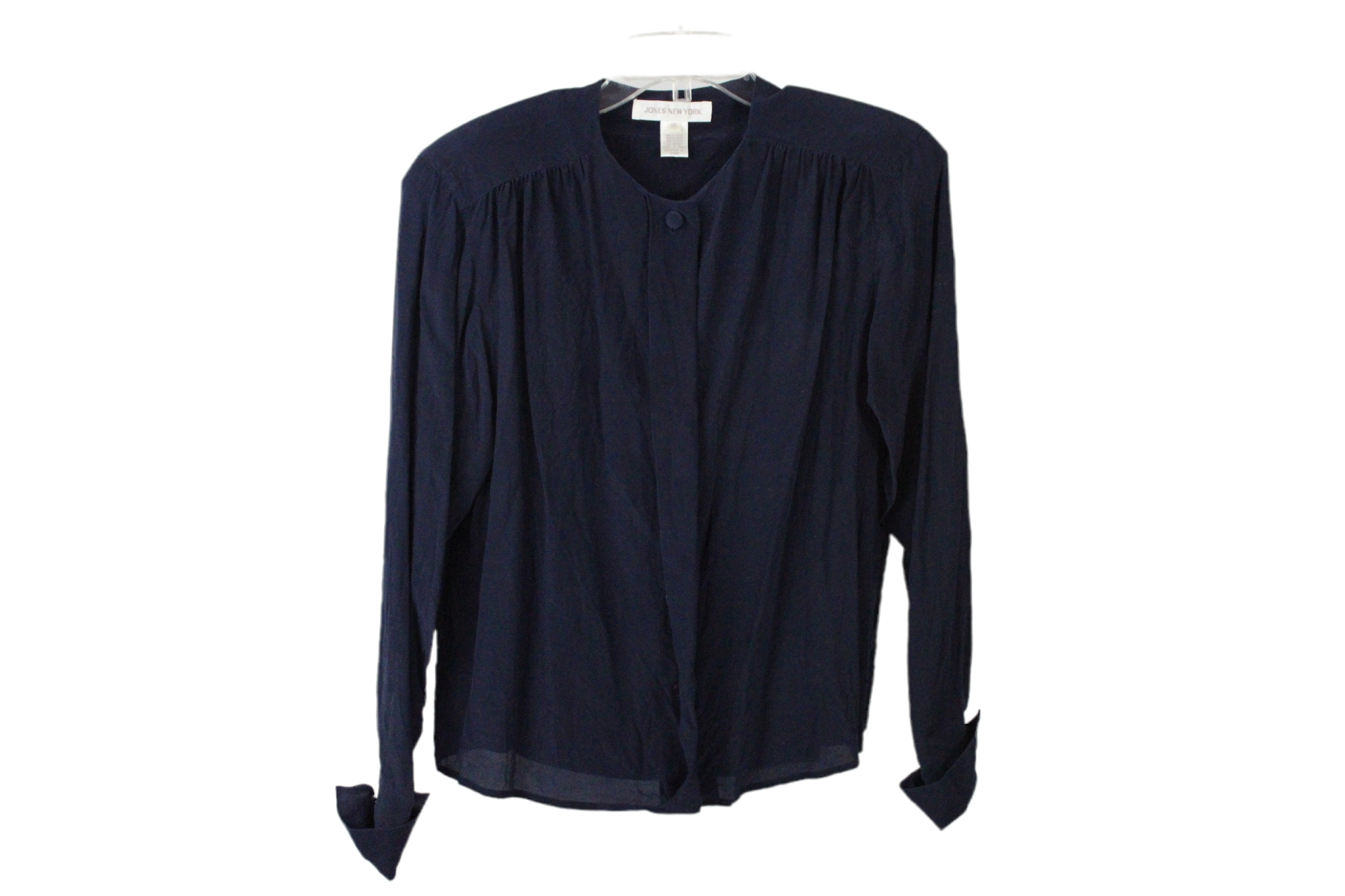 Vintage Jones New York Blue Silk Blouse | 10