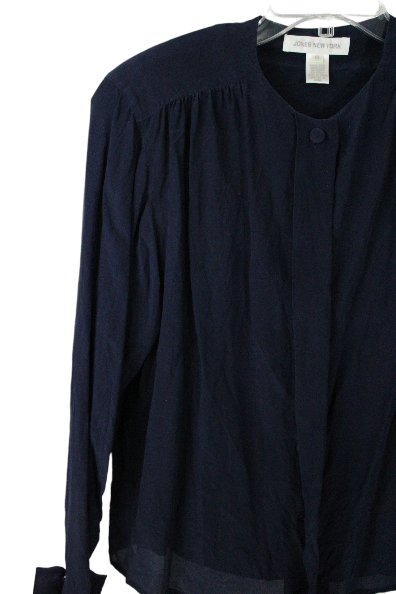 Vintage Jones New York Blue Silk Blouse | 10