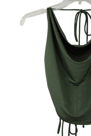 Fashion Nova Green Strappy Back Top | L