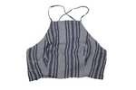 NEW American Eagle Blue Striped Crop Top | M