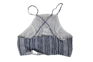 NEW American Eagle Blue Striped Crop Top | M