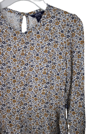 Izod Yellow Floral Top | 7/8
