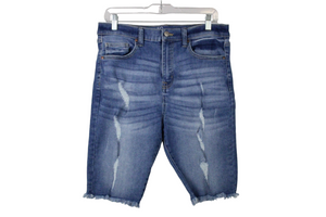 No Boundaries High Rise Long Denim Shorts | 15