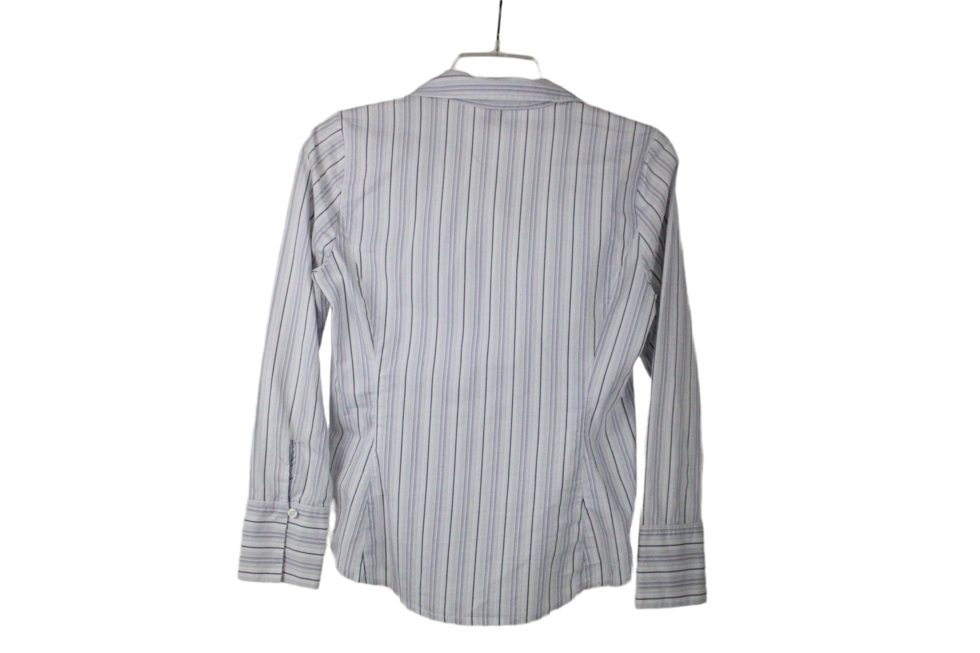 Ann Taylor Blue Striped Shirt | 6 Petite