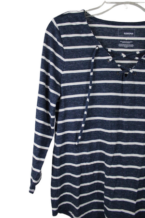 Sonoma Blue Striped Shirt | S