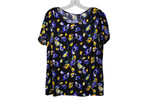 Jaclyn Smith Black Floral Top | S