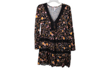 Xhilaration Black Floral Tiered Dress | M