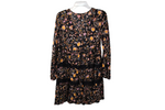Xhilaration Black Floral Tiered Dress | M