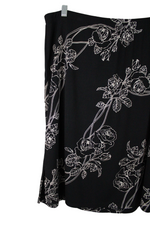 Nine & Company Black Floral Skirt | 1X