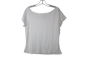 Vintage California Concepts White Maternity Off-The-Shoulder Top | XL