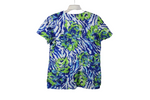 White Cross Blue Scrub Top | M