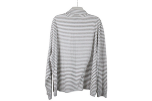 Anthony Richard Gray Striped Turtleneck Top | 4X