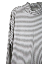 Anthony Richard Gray Striped Turtleneck Top | 4X