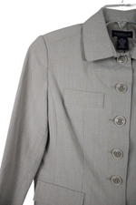 NEW Rafaella 2 Way Stretch Novelty Windowpane Tan Jacket | 10 Petite