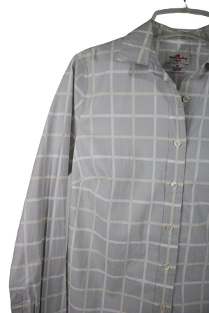 J.Crew Haberdashery Windowpane Gray Button Down | XS