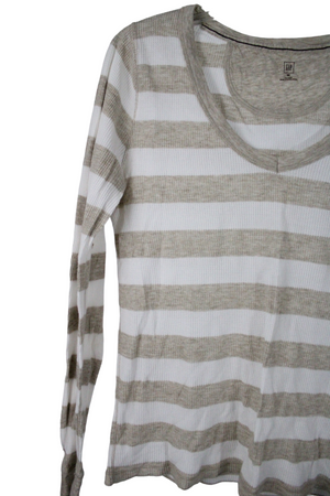 Gap Tan Striped Top | M