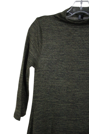 Forever 21 Green Mock Neck Dress | M