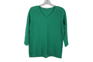 Talbots Green Knit Sweater | S Petite