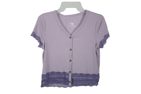 Jsutice Purple Rib Top | 14