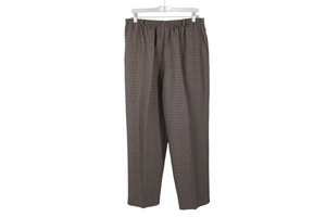 Alfred Dunner Brown Mini Houndstooth Print Pants | 16