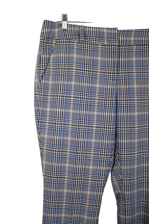 7th Avenue New York & Company Black Blue Plaid Pants | 10