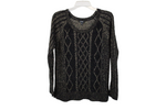 APT.9 Black Gold Shimmer Knit Sweater | M