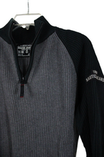 Nautica Black Gray Rib Knit Sweater | XL