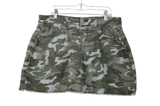 Justice Green Camo Mini Skirt | 18