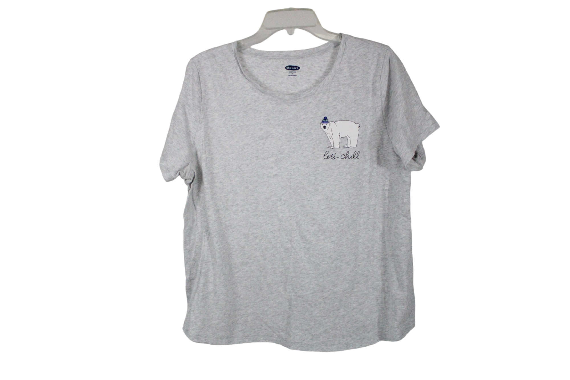 Old Navy Chill Out Gray Polar Bear Tee | XL