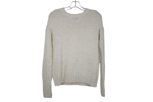 APT.9 Cream Gold Shimmer Eyelash Sweater | M