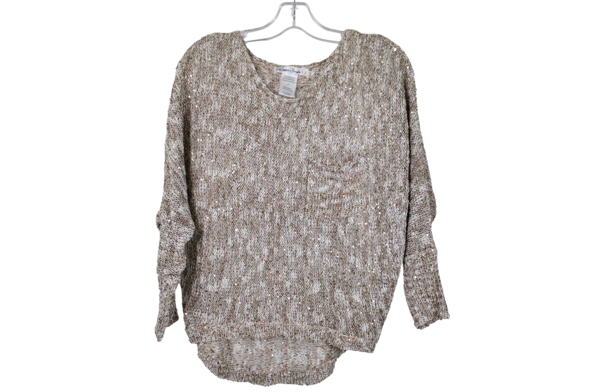 Sans Souci Gold Sequin Sweater | S