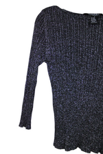 Rafaella Black Shimmer Knit Sweater | S