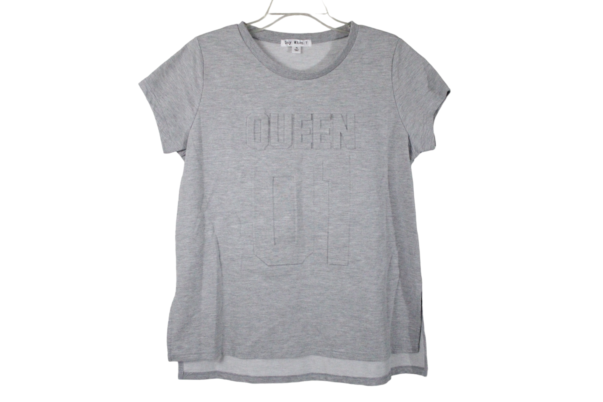 Say What? Queen 01 Gray Top | XL