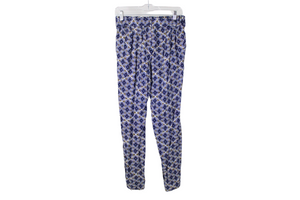 Old Navy Blue Green Patterned Taper Summer Pants | S