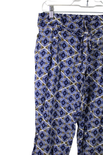 Old Navy Blue Green Patterned Taper Summer Pants | S