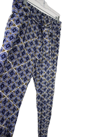 Old Navy Blue Green Patterned Taper Summer Pants | S