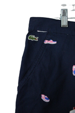 Lacoste Live! Navy Blue Boat Shoe Embroidered Pants | 36