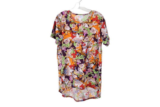 LuLaRoe Disney Snow White 7 Dwarves Tunic Top | 8